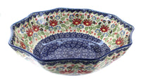 Polish Pottery Jungle Bouquet Large Decagonal Serving Bowl