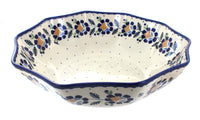 Polish Pottery Sunflower Large Decagonal Serving Bowl