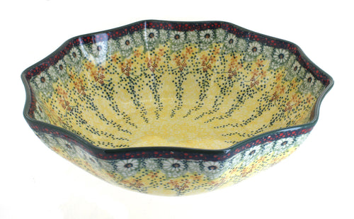 Polish Pottery Sunshine Grotto Large Decagonal Bowl