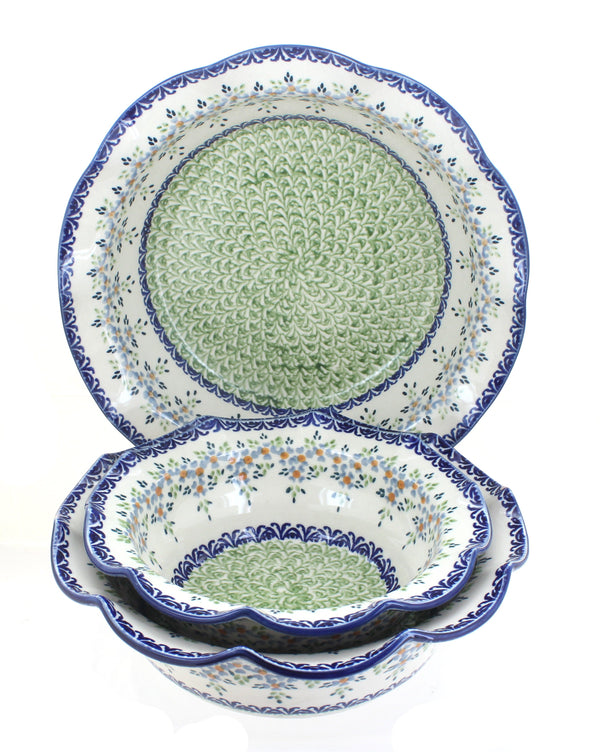 Summer Vine 3 Piece Scallop Serving Set