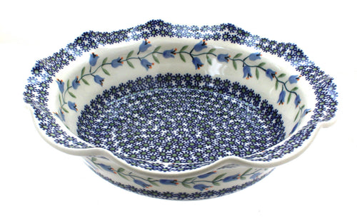 Polish Pottery Tulip Large Scallop Serving Dish