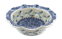 Polish Pottery Tulip Small Scallop Serving Dish
