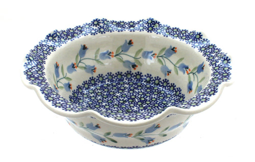 Polish Pottery Tulip Small Scallop Serving Dish