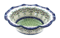 Polish Pottery Summer Vine Small Scallop Serving Dish