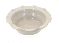 Polish Pottery White Lace Small Scallop Serving Dish