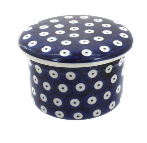 Polish Pottery Dots French Butter Dish