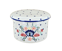 Desert Flower French Butter Dish Polish Pottery
