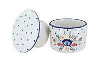 Desert Flower French Butter Dish Polish Pottery