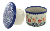Garden Bouquet French Butter Dish Polish Pottery