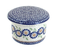 Polish Pottery Peach Blossom French Butter Dish