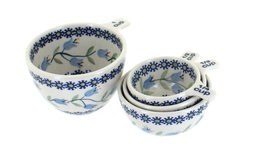 Polish Pottery Tulip Measuring Cup Set