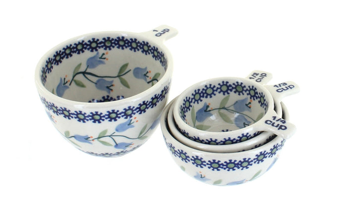 Polish Pottery Tulip Measuring Cup Set