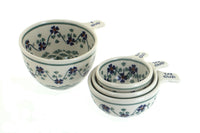 Polish Pottery Sage Floral Measuring Cup Set
