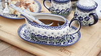 Hallsey Gravy Boat & Ladle Polish Pottery