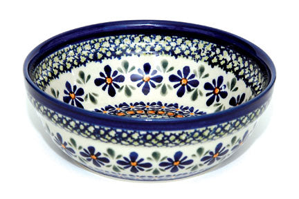 Mosaic Flower Cereal/Soup Bowl Polish Pottery