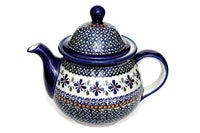Mosaic Flower Large Teapot Polish Pottery