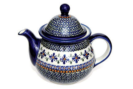 Mosaic Flower Large Teapot Polish Pottery