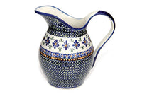 Mosaic Flower Pitcher Polish Pottery