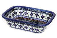 Mosaic Flower Loaf Baker Polish Pottery