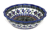 Mosaic Flower Medium Scallop Bowl Polish Pottery
