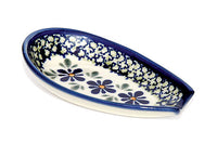 Mosaic Flower Small Spoon Rest Polish Pottery