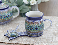 Mardi Gras Bubble Mug Polish Pottery