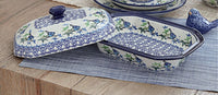 Mockingbird Medium Covered Baker Polish Pottery