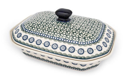 Maia Large Covered Baker Polish Pottery