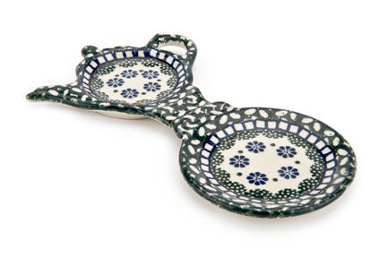 Maia Tea Bag Holder & Saucer Polish Pottery