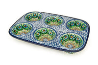 Mardi Gras Muffin Pan Polish Pottery