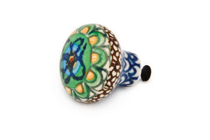 Mardi Gras Drawer Pull Polish Pottery