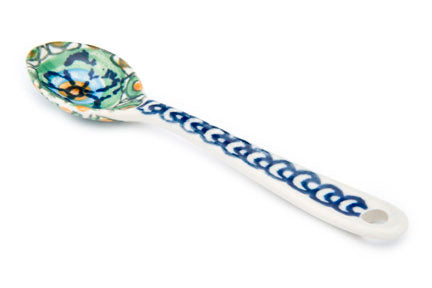Mardi Gras Sugar Spoon Polish Pottery