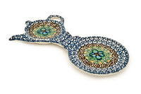 Mardi Gras Tea Bag Holder & Saucer Polish Pottery
