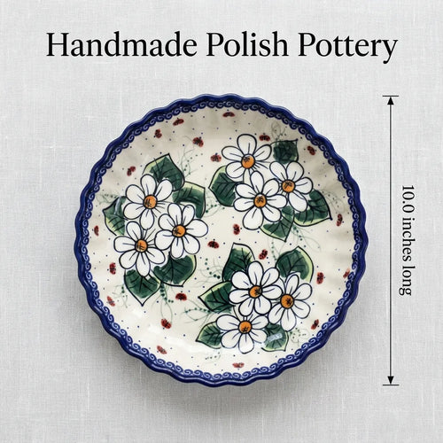 Polish Pottery Dimensions Ladybug Pie Plate