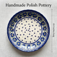 Spring Blossom Pie Plate Polish Pottery
