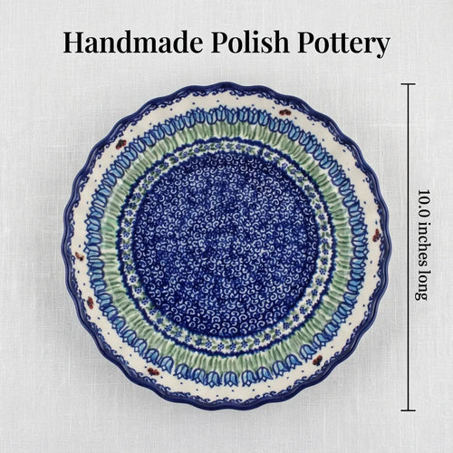 Garden Tulip Pie Plate Polish Pottery