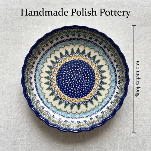 Holiday Pine Pie Plate Polish Pottery