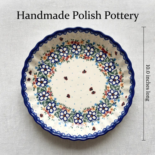 Scarlett Pie Plate Polish Pottery