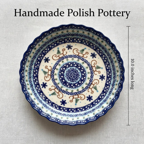Noel Nights Pie Plate Polish Pottery