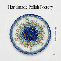 Garden of Blue Pie Plate Polish Pottery