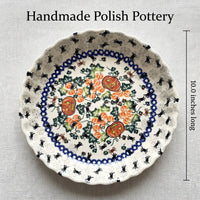 Trick or Treat Pie Plate Polish Pottery