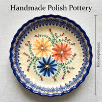 Autumn Burst Pie Plate Polish Pottery