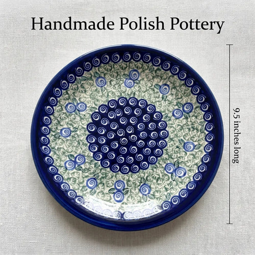 Seaside Swirl Small Dinner Plate Polish Pottery