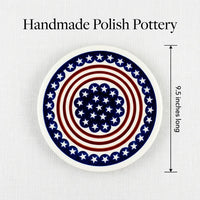 Stars & Stripes Small Dinner Plate Polish Pottery
