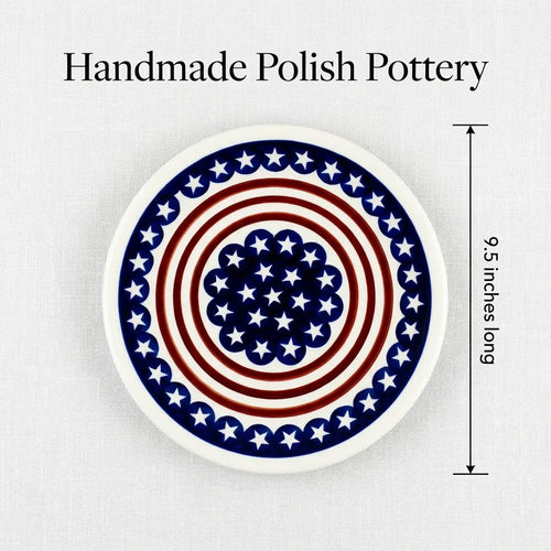 Stars & Stripes Small Dinner Plate Polish Pottery