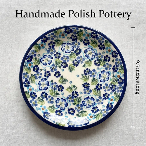 Vintage Violet Small Dinner Plate Polish Pottery