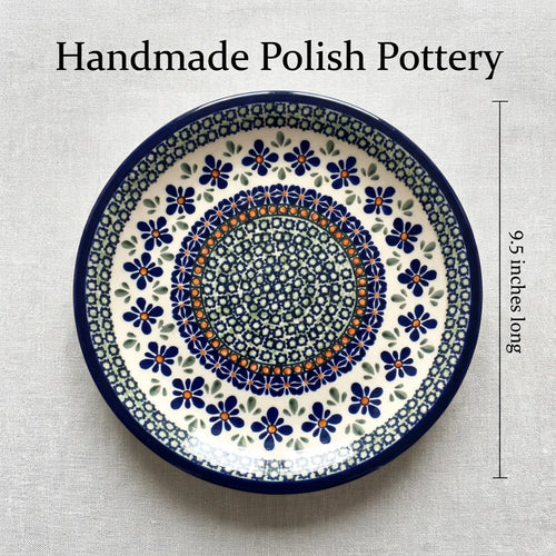 Mosaic Flower Small Dinner Plate Polish Pottery