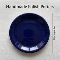 Cobalt Small Dinner Plate Polish Pottery