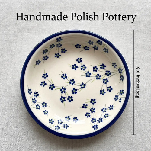 Polish Pottery Dimensions Willow Soup Plate