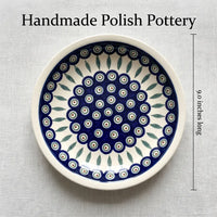 Peacock Soup Plate Polish Pottery